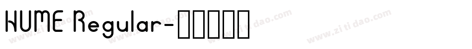 HUME Regular字体转换
